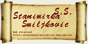 Stanimirka Smiljković vizit kartica